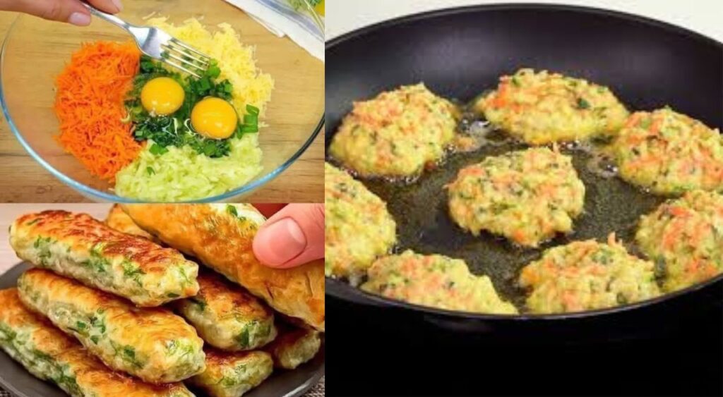 Receita de Bolinho de Batata, Cenoura e Abobrinha